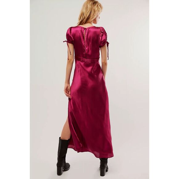 Free People Cooper Satin Midi Slip Dress $198 - Picture 2 of 11